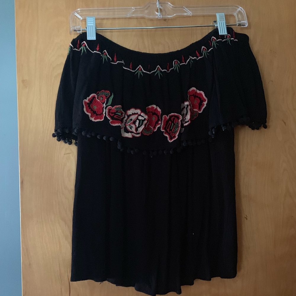 black off the shoulder top
